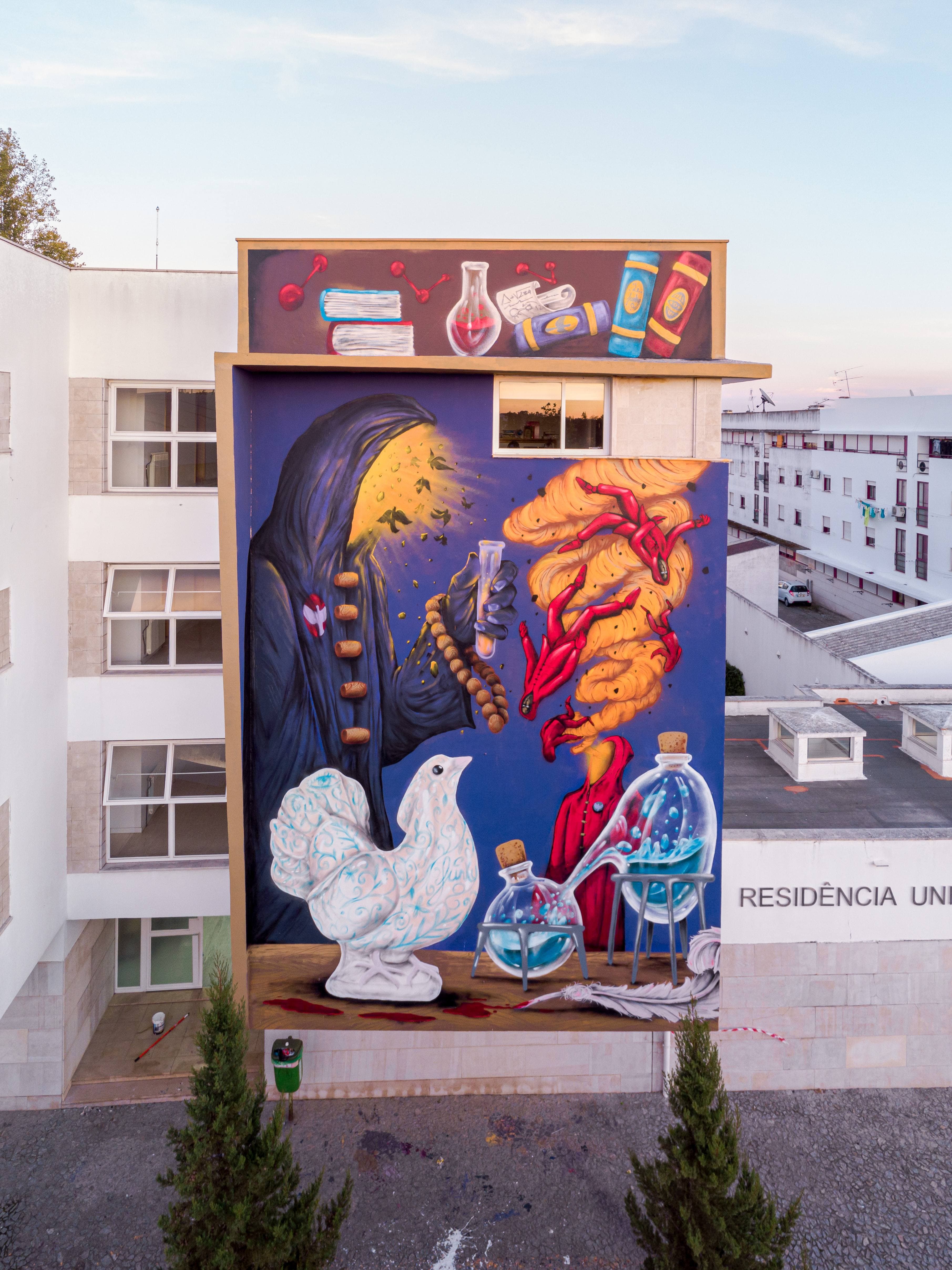 The Alchemist graffiti, Commission for Universidade de Évora Portugal, 2022