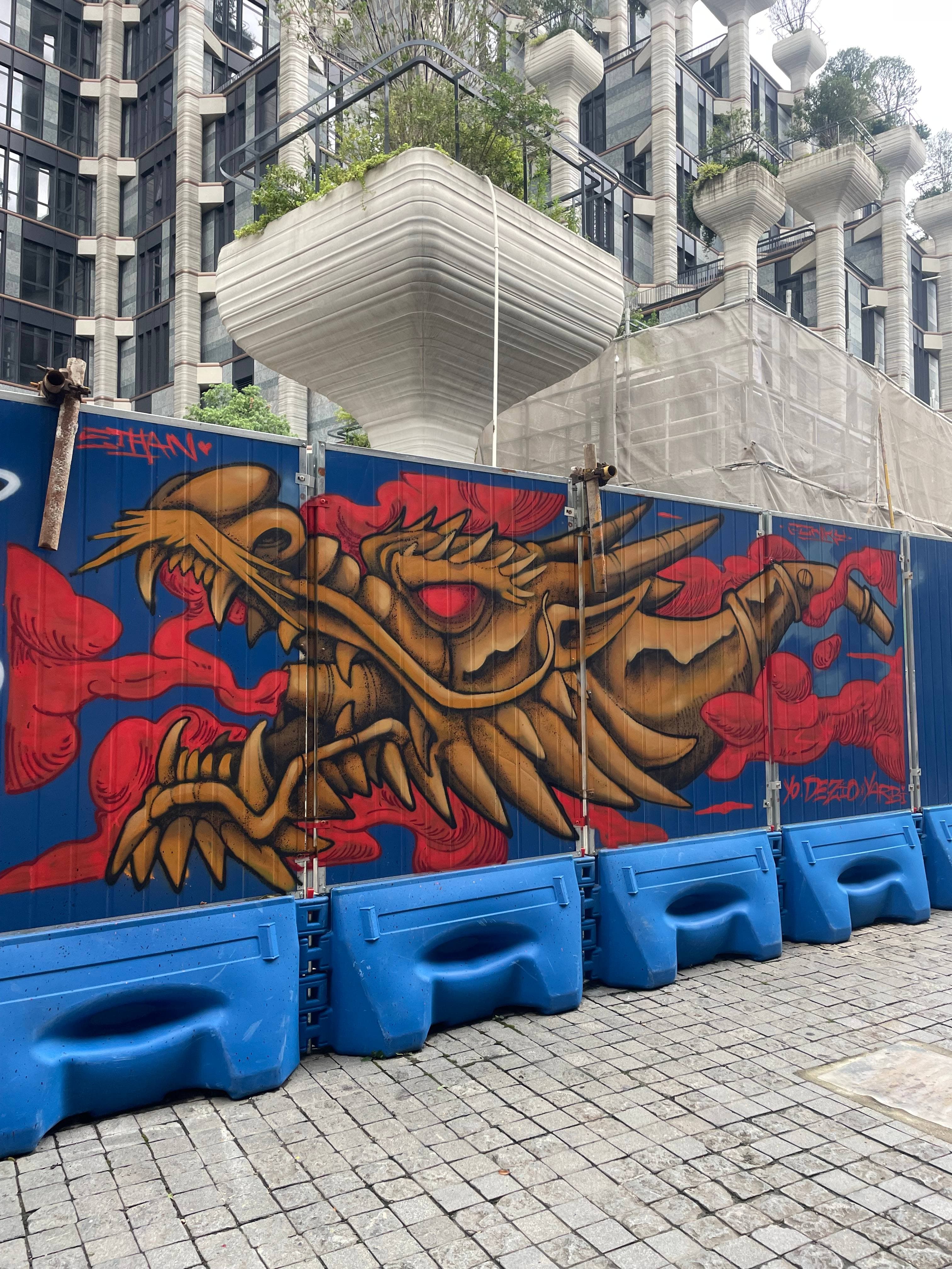 Chinese pipe graffiti, Shanghai, China 2026