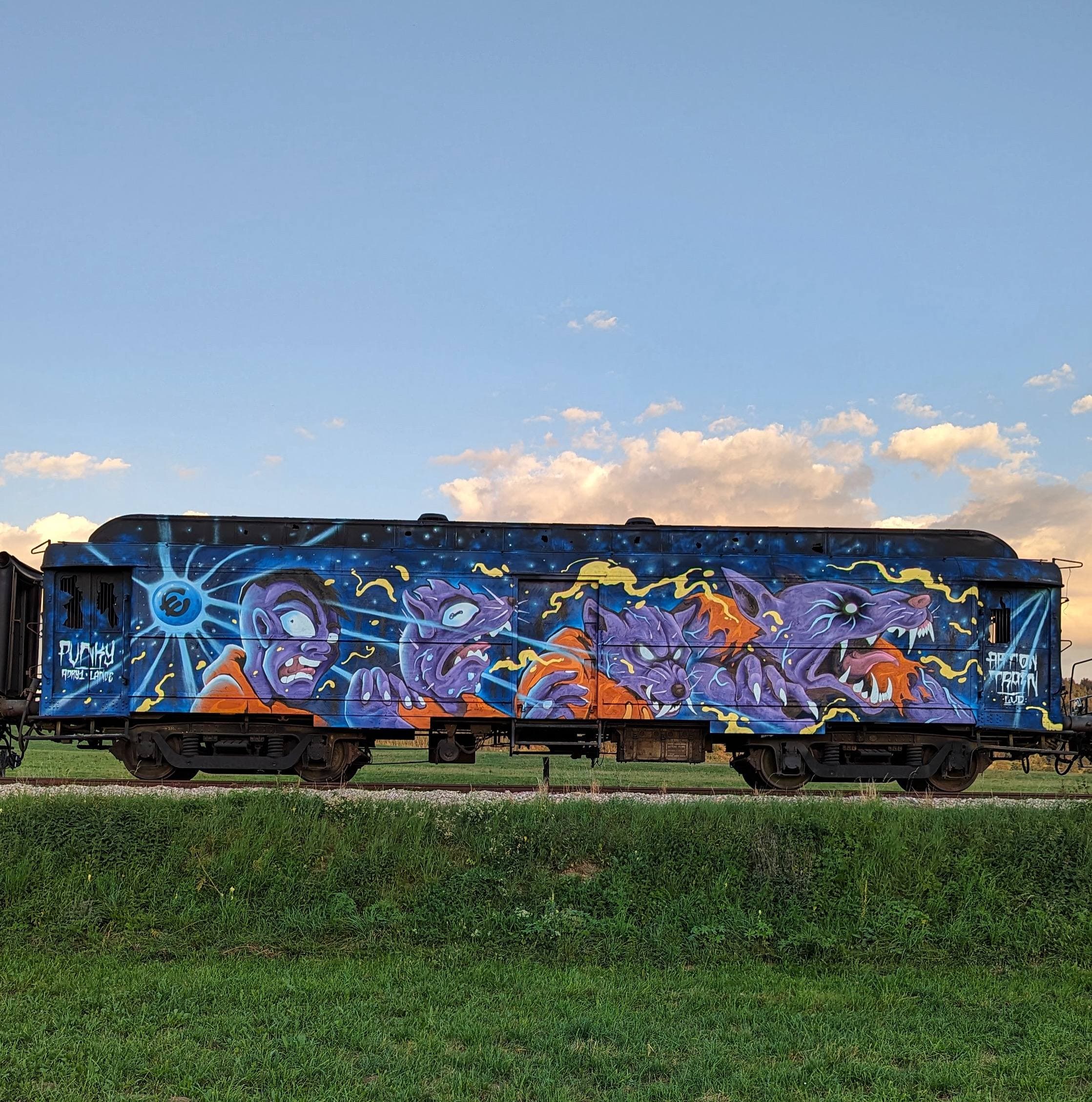 Beware of the Werewolf graffiti, Art on Train Switzerland 2023